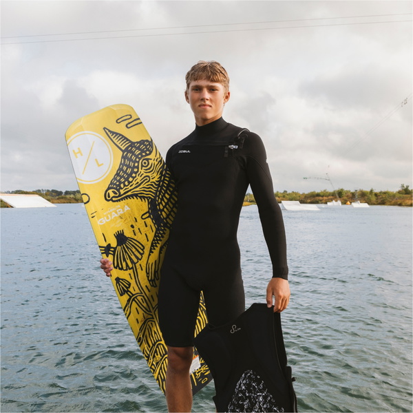 2026 Gul Heren Echo Natur 3/2mm Borst Ritssluiting Lange Mouwen Lentepak Wetsuit EC3325-BKBK - Black